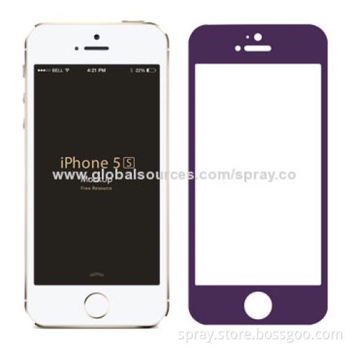 Premium Colorful Ultra-clear Tempered Screen Protectors for iPhone 5/5S/5C, Easy and Quick Install